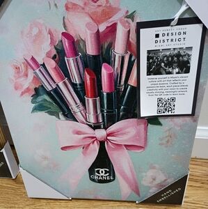 CHANEL Lipstick Floral Arrangement with Pink and Black Bow
